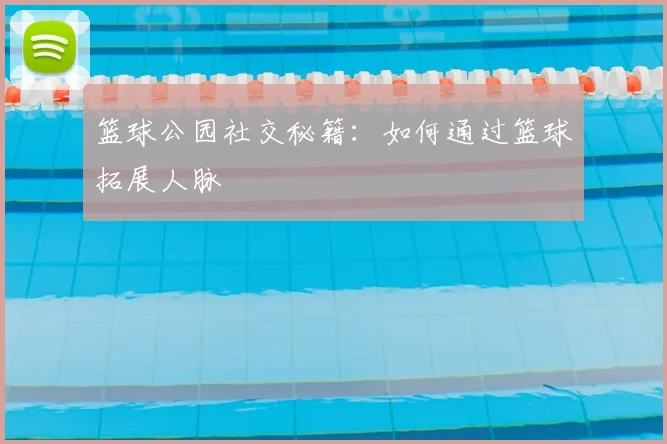 篮球公园社交秘籍：如何通过篮球拓展人脉